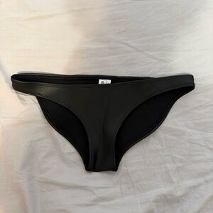 Hoaka Swimwear Black Leather Bikini Bottom